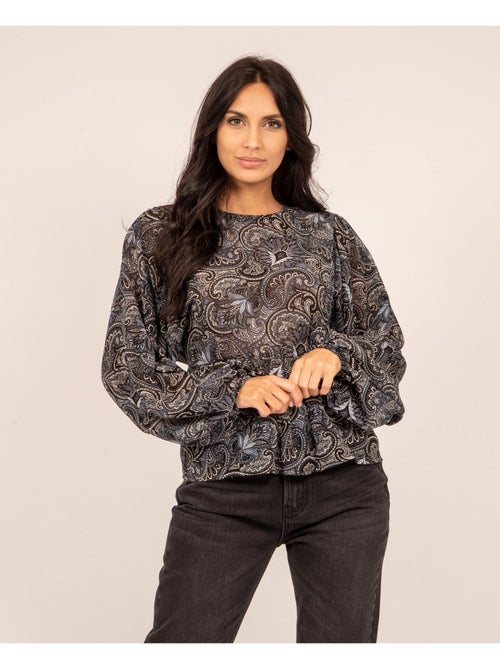 Blusa fluida estampada FARAH - Kiabi Blusa fluida estampada FARAH - Kiabi