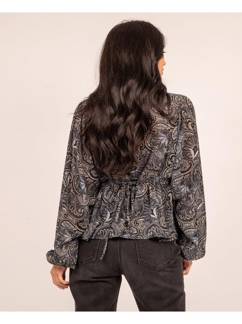 Blusa fluida estampada FARAH - Kiabi Blusa fluida estampada FARAH - Kiabi
