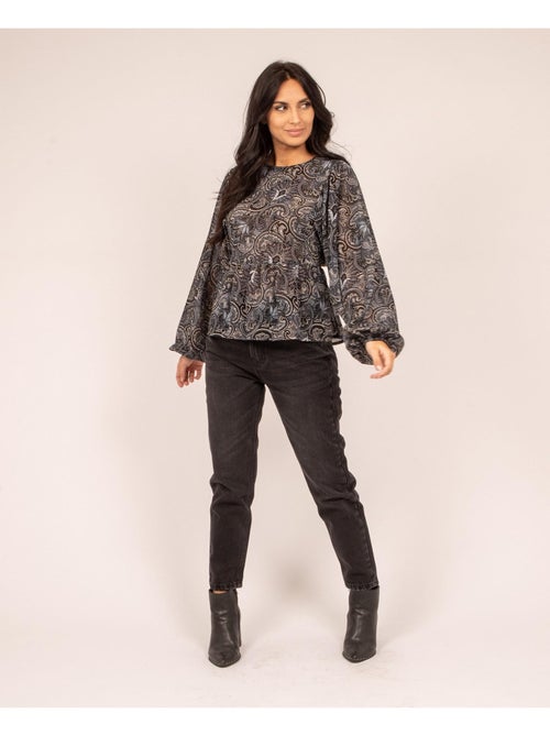 Blusa fluida estampada FARAH - Kiabi Blusa fluida estampada FARAH - Kiabi