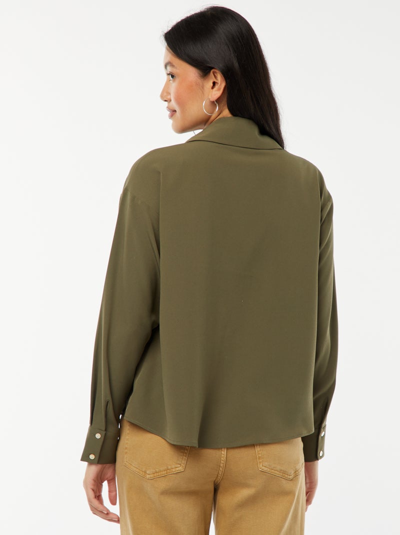 Blusa fluida Kaki - Kiabi