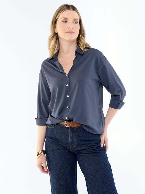 Blusa fluida lisa - Kiabi