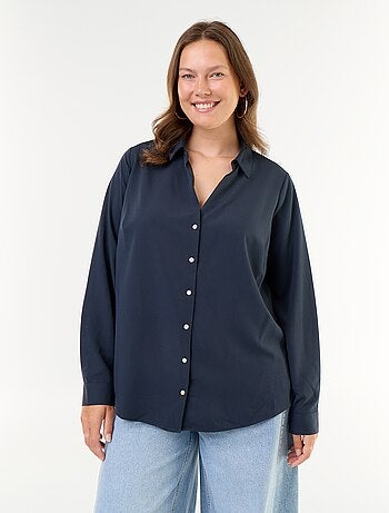 Blusa fluida lisa