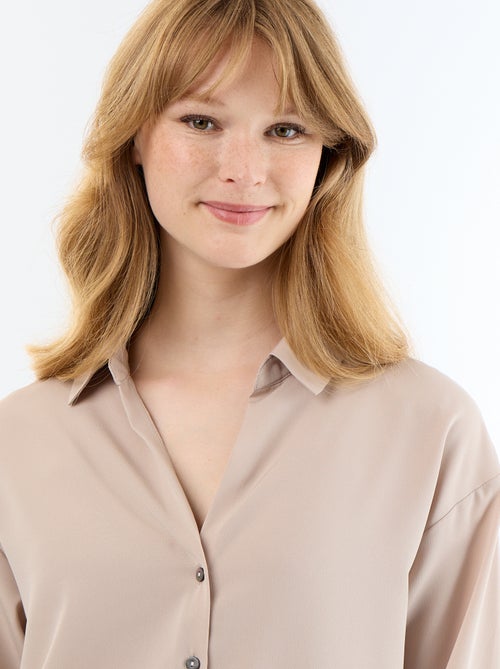 Blusa fluida lisa - Kiabi Blusa fluida lisa - Kiabi
