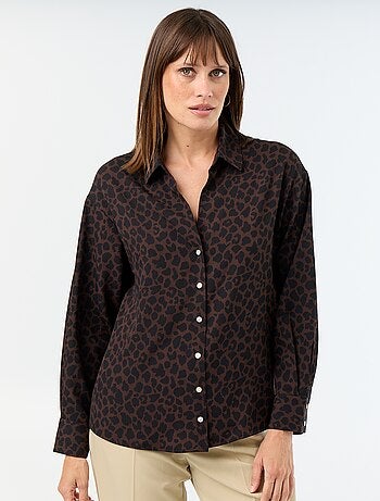 Blusa fluida lisa