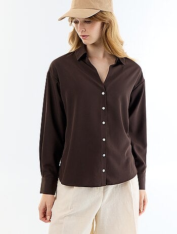 Blusa fluida lisa