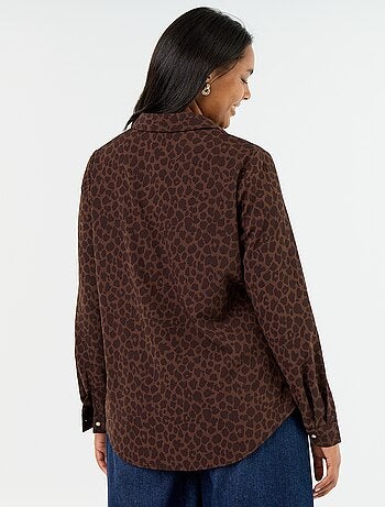 Blusa fluida lisa