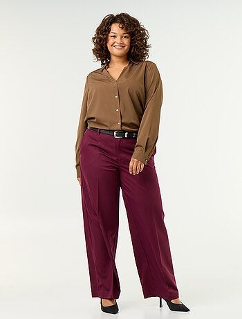 Blusa fluida lisa