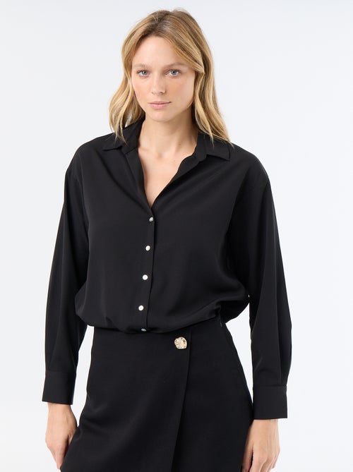 Blusa fluida lisa - Kiabi Blusa fluida lisa - Kiabi