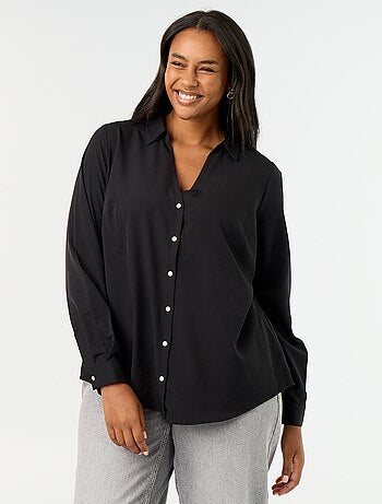 Blusa fluida lisa