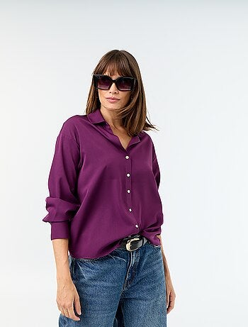 Blusa fluida lisa