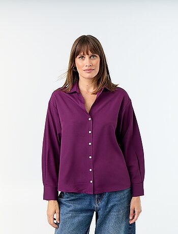 Blusa fluida lisa