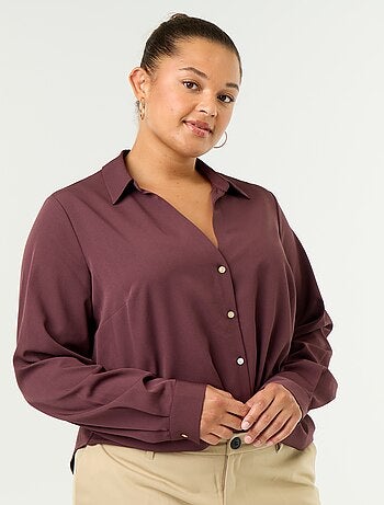 Blusa fluida lisa
