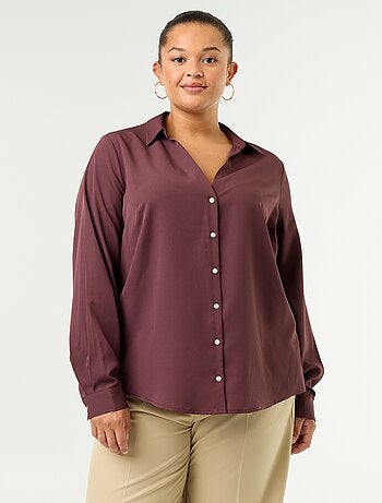 Blusa fluida lisa