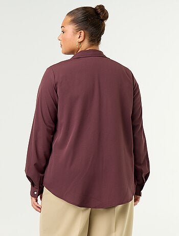 Blusa fluida lisa