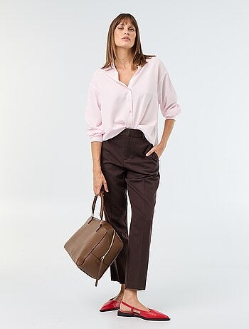 Blusa fluida lisa