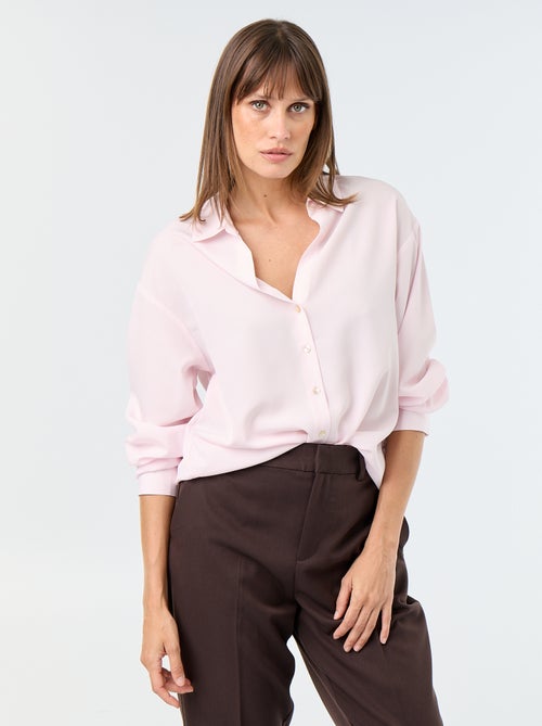 Blusa fluida lisa - Kiabi Blusa fluida lisa - Kiabi