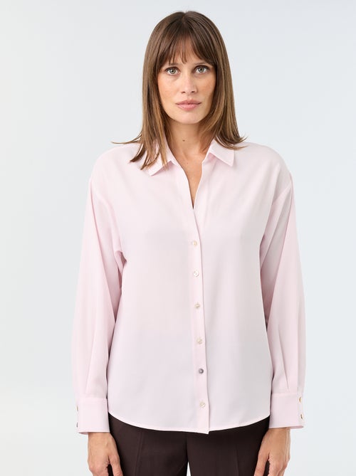 Blusa fluida lisa - Kiabi Blusa fluida lisa - Kiabi