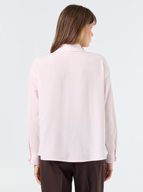 Blusa fluida lisa - Kiabi Blusa fluida lisa - Kiabi