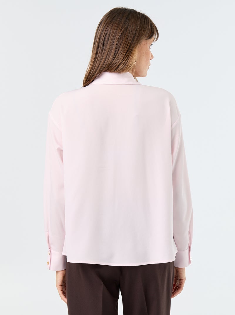 Blusa fluida lisa Rosa - Kiabi