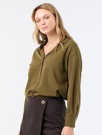 Blusa fluida lisa