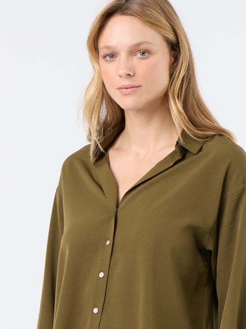 Blusa fluida lisa - Kiabi Blusa fluida lisa - Kiabi