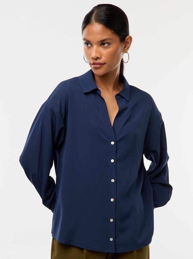 Blusa fluida Negro - Kiabi