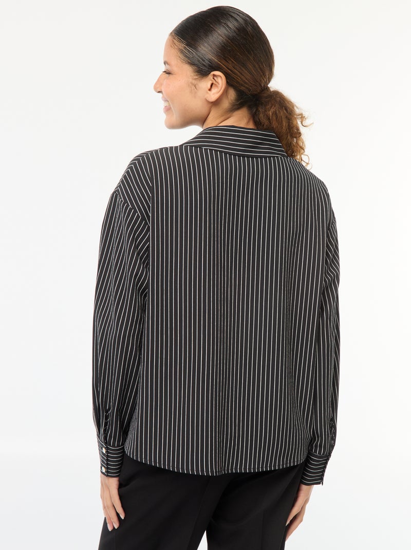 Blusa fluida Negro - Kiabi