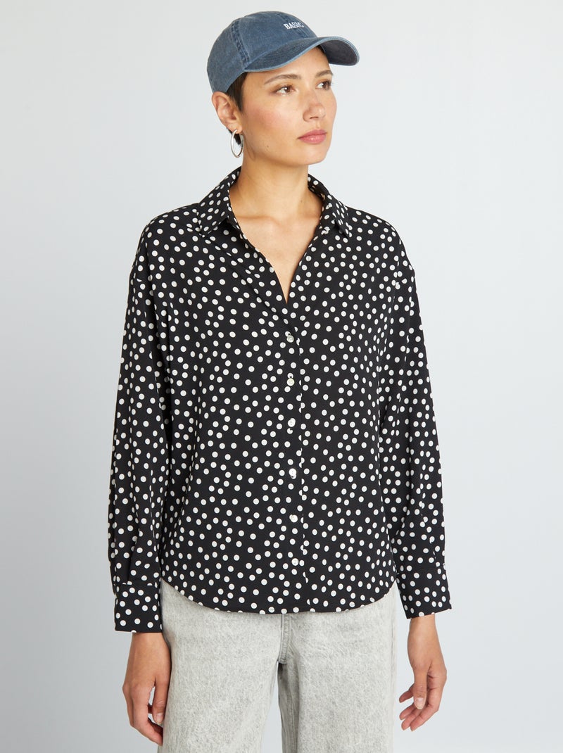 Blusa fluida NEGRO - Kiabi