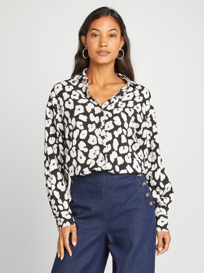 Blusa fluida NEGRO - Kiabi
