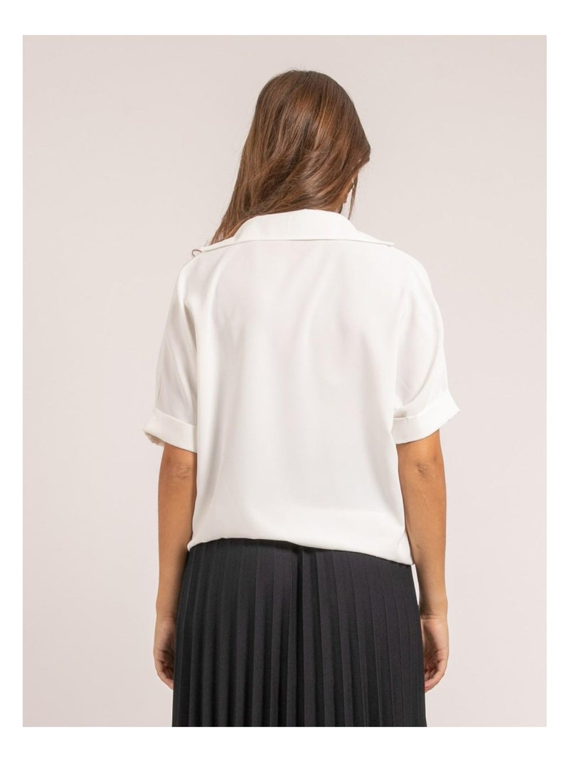 Blusa fluida OURIA Blanco - Kiabi