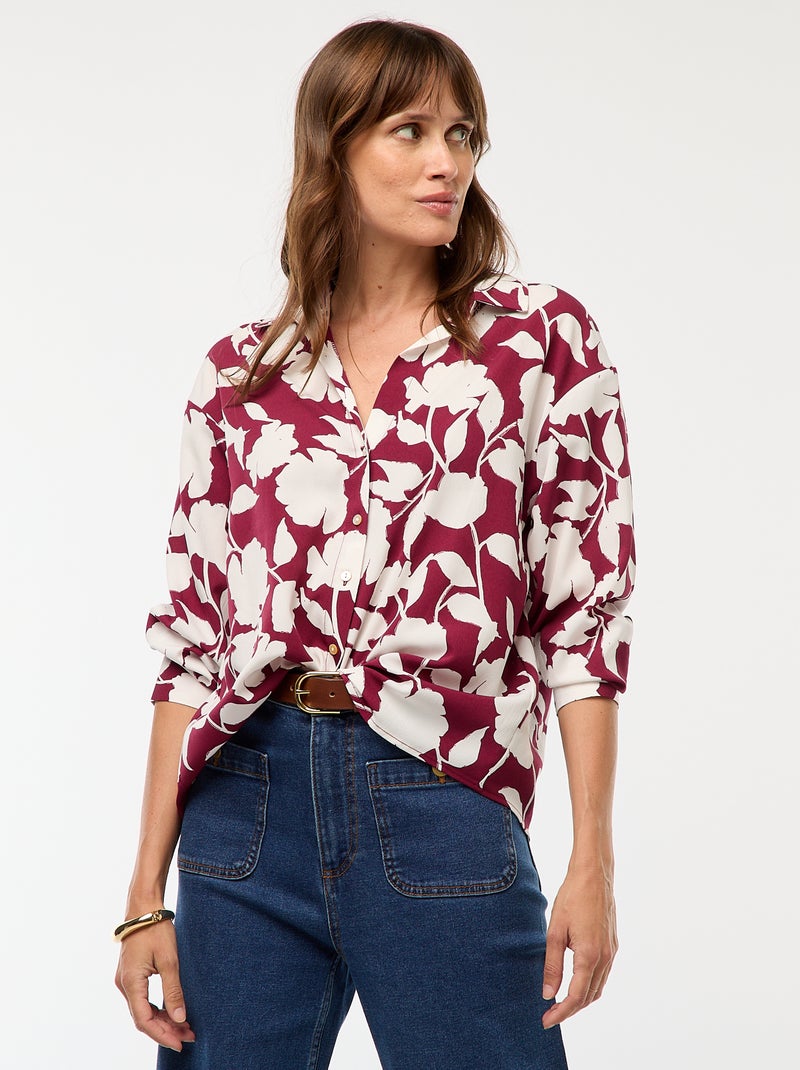 Blusa fluida Rojo - Kiabi