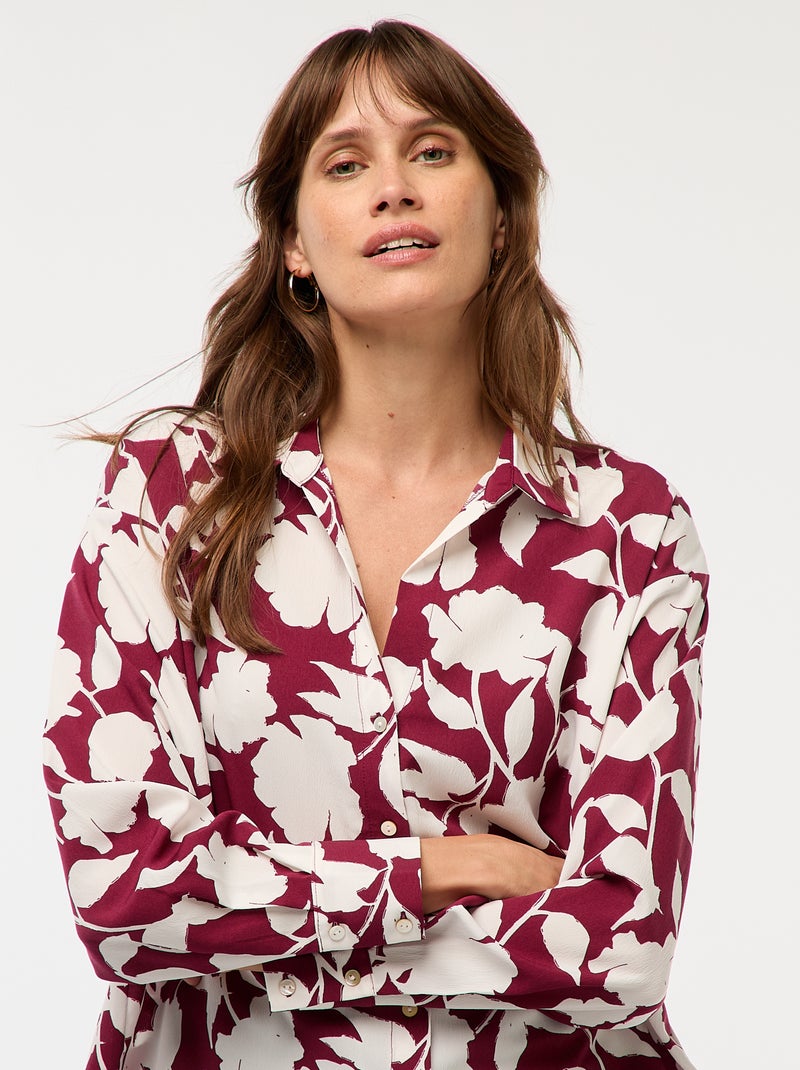 Blusa fluida Rojo - Kiabi