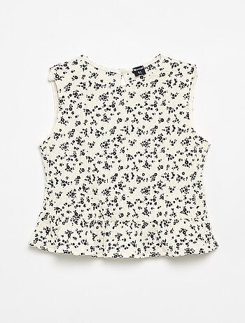 Blusa gofrada sin mangas