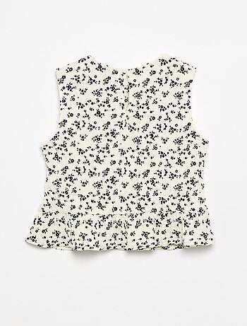 Blusa gofrada sin mangas