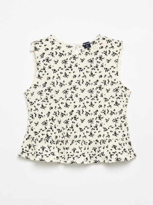 Blusa gofrada sin mangas - Kiabi