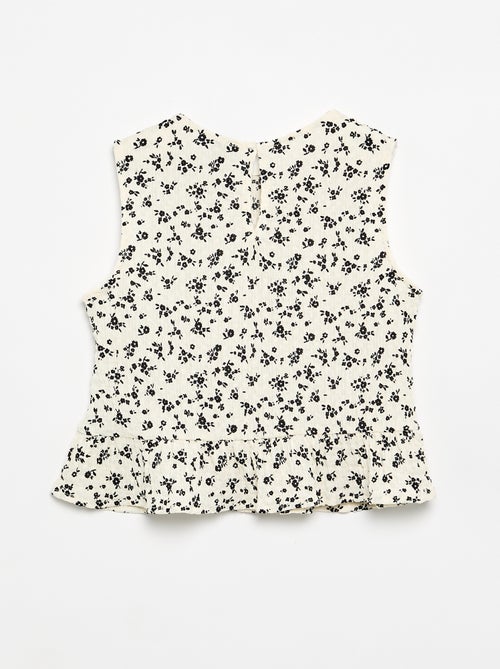 Blusa gofrada sin mangas - Kiabi