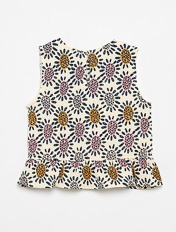 Blusa gofrada sin mangas