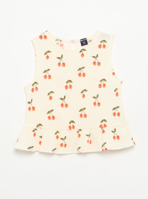 Blusa gofrada sin mangas - Kiabi