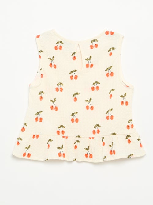 Blusa gofrada sin mangas - Kiabi