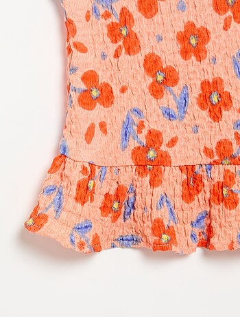 Blusa gofrada sin mangas