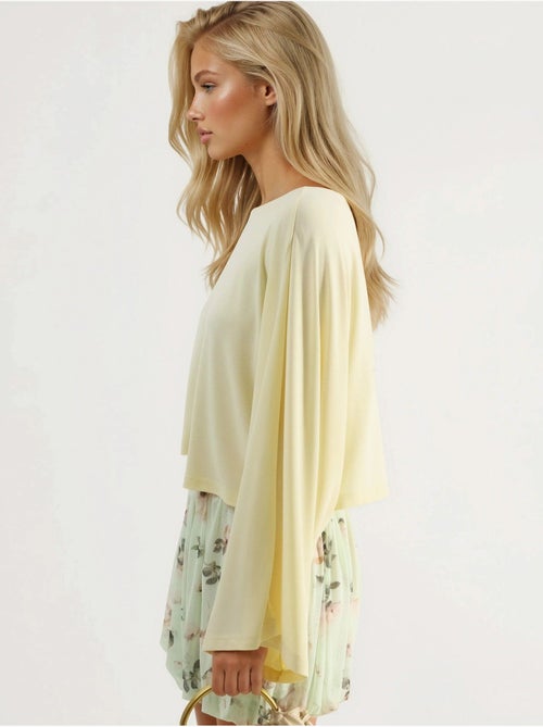 Blusa holgada con cuello barco busem - Kiabi Blusa holgada con cuello barco busem - Kiabi