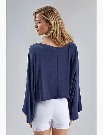 Blusa holgada con cuello barco busem