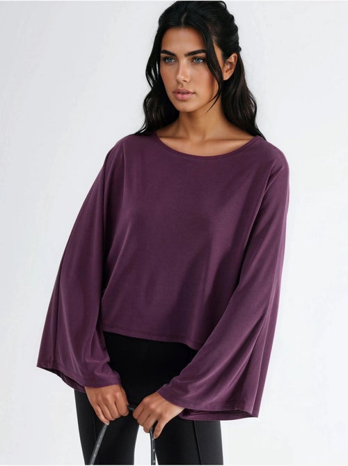 Blusa holgada con cuello barco busem - Kiabi Blusa holgada con cuello barco busem - Kiabi