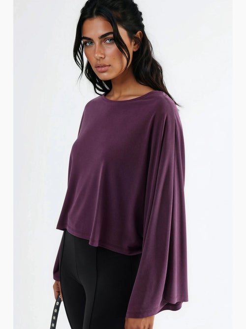 Blusa holgada con cuello barco busem - Kiabi Blusa holgada con cuello barco busem - Kiabi