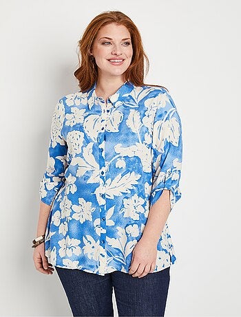 Blusa holgada larga de flores - Afibel
