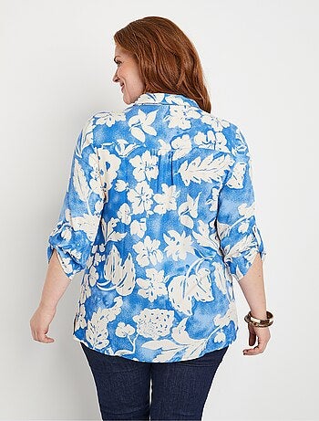 Blusa holgada larga de flores - Afibel