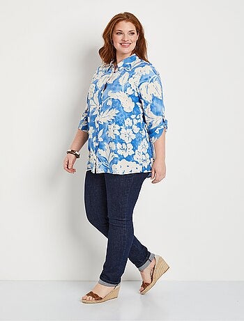 Blusa holgada larga de flores - Afibel