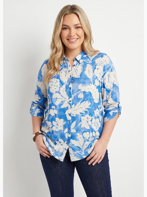 Blusa holgada larga de flores - Afibel - Kiabi