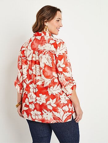 Blusa holgada larga de flores - Afibel