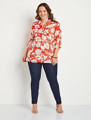 Blusa holgada larga de flores - Afibel